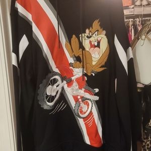MENS 3XL LONG SLEEVE LOONEY TUNES TASMANIAN DEVIL HOODIE.
